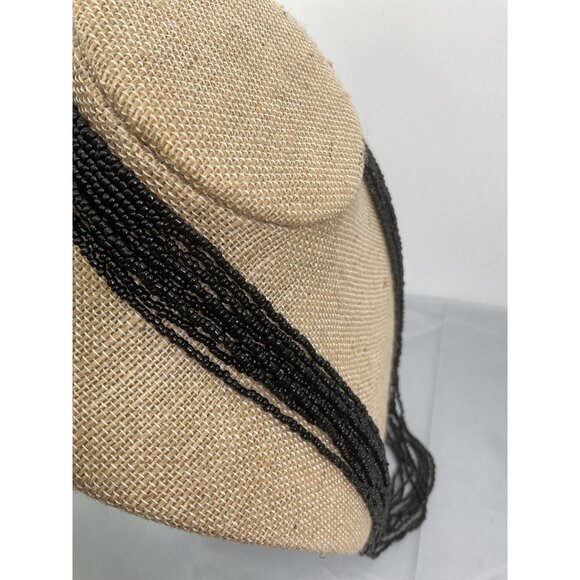 Black Beaded Necklace & Earring Set By Paparazzi - Picture 4 of 7